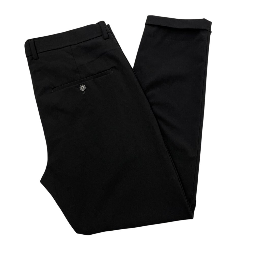 H&M Mens Black Slim Fit Business Casual Cuffed Pants, H&M Mens Black 481